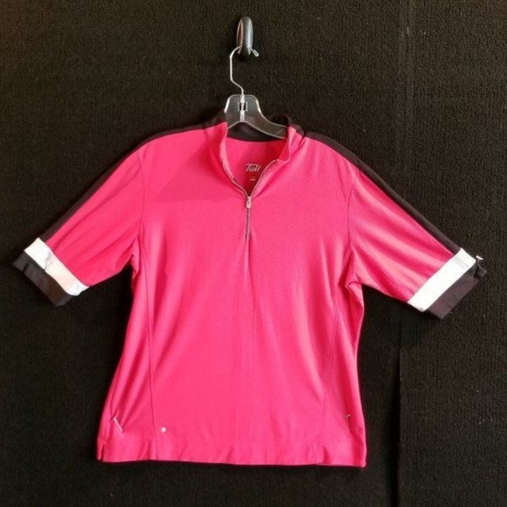Tail Short Sleeve 1/4 Zip Athletics Top Size Large